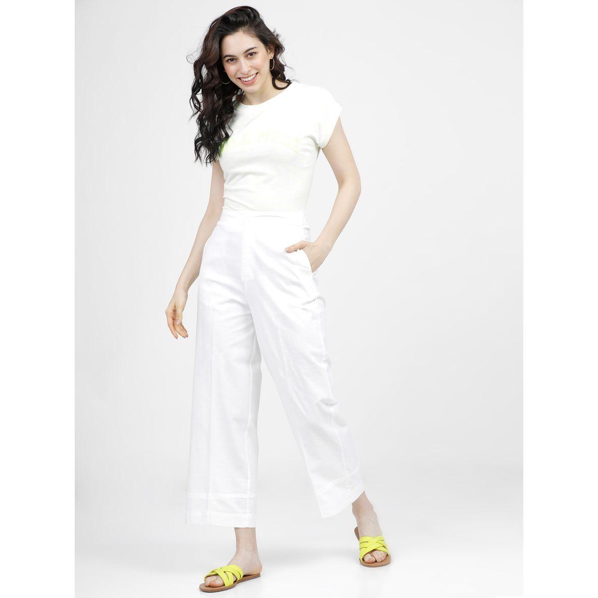 بنطال كاجوال بقصة مستقيمة طوكيو توكيز × ستايلي-women-clothing-bottoms-trousers-image-2