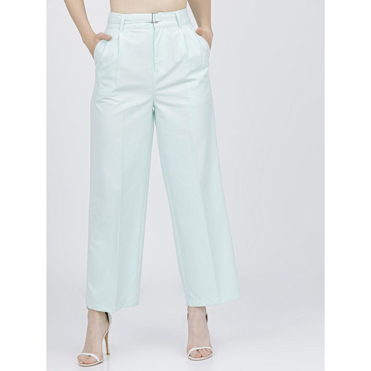 بنطال بخصر عالي وقصة مستقيمة طوكيو توكيز × ستايلي-women-clothing-bottoms-trousers-image-1