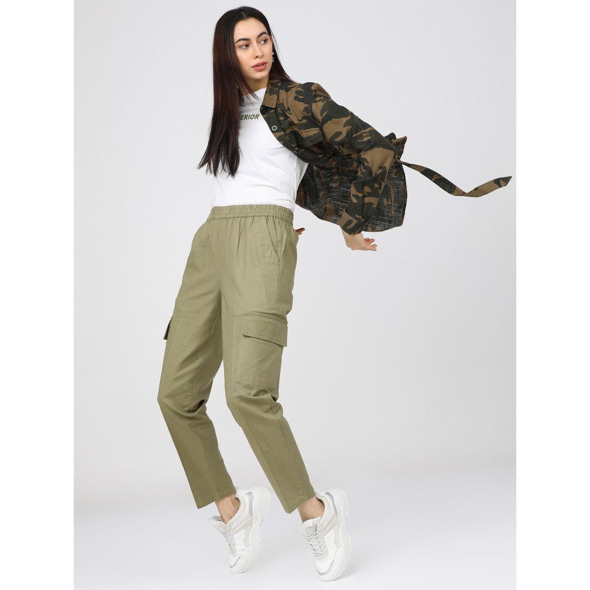 بنطال كارجو بقصة مستقيمة طوكيو توكيز × ستايلي-women-clothing-bottoms-trousers-image-2