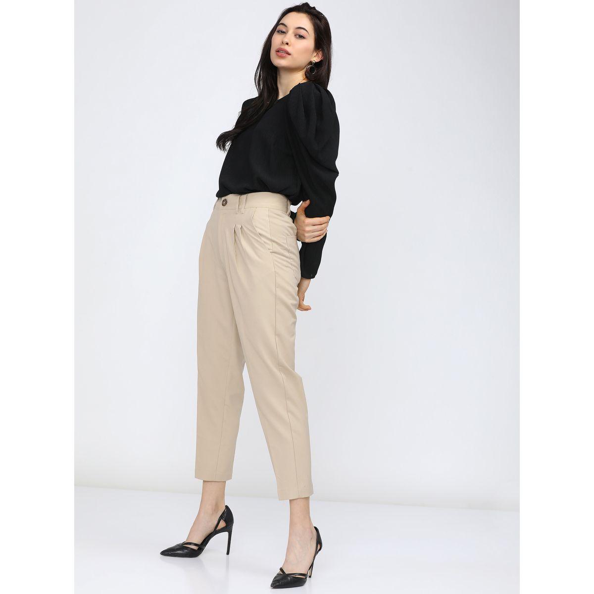 Tokyo Talkies X Styli High Rise Tapered Fit Trousers-women-clothing-bottoms-trousers-image-2