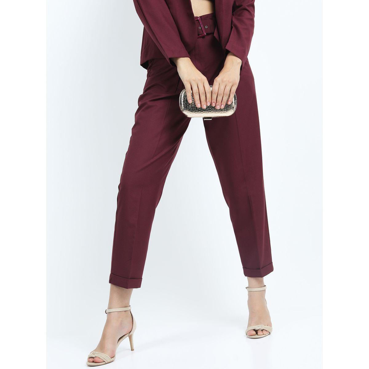 بنطال بخصر عالي وحزام خصر طوكيو توكيز × ستايلي-women-clothing-bottoms-trousers-image-1