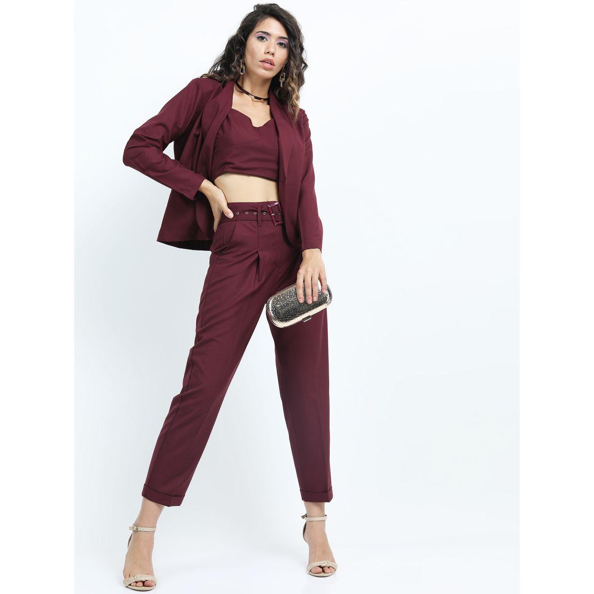 بنطال بخصر عالي وحزام خصر طوكيو توكيز × ستايلي-women-clothing-bottoms-trousers-image-2