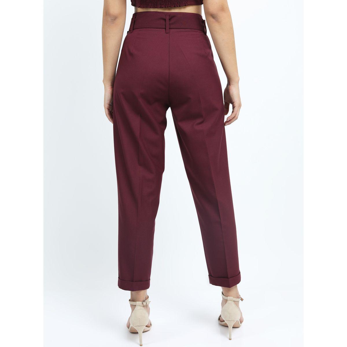 بنطال بخصر عالي وحزام خصر طوكيو توكيز × ستايلي-women-clothing-bottoms-trousers-image-3