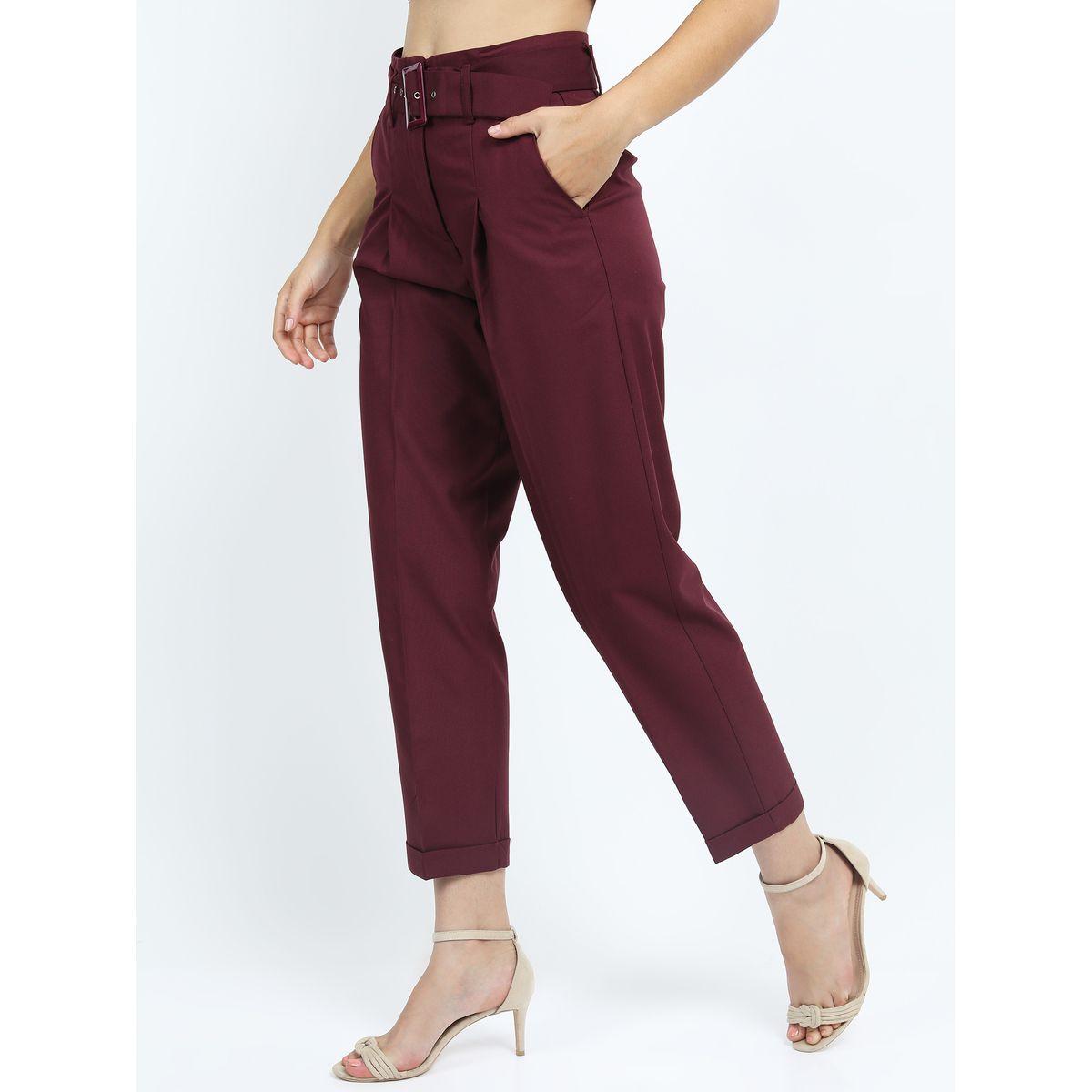 بنطال بخصر عالي وحزام خصر طوكيو توكيز × ستايلي-women-clothing-bottoms-trousers-image-5