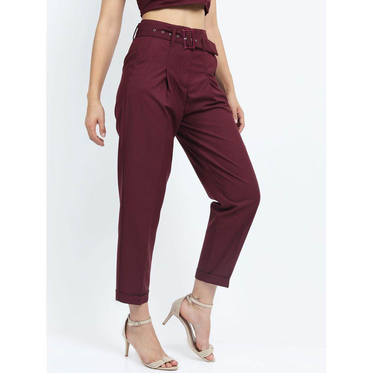 بنطال بخصر عالي وحزام خصر طوكيو توكيز × ستايلي-women-clothing-bottoms-trousers-image-6