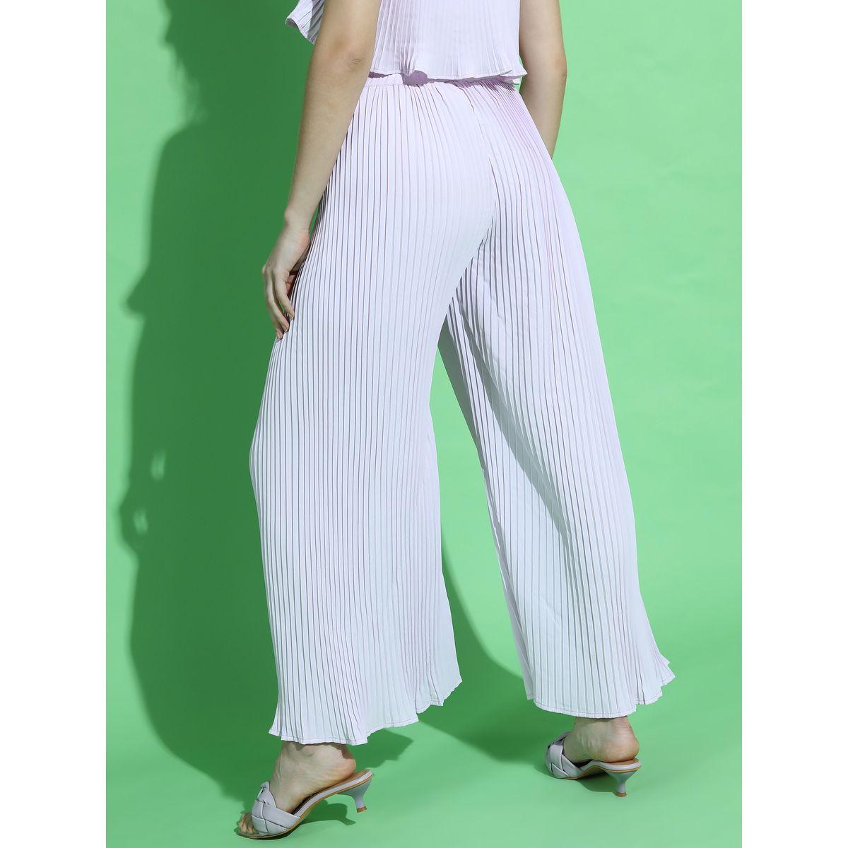 بنطال واسع الأرجل مع كسرات طوكيو توكيز × ستايلي-women-clothing-bottoms-trousers-image-3