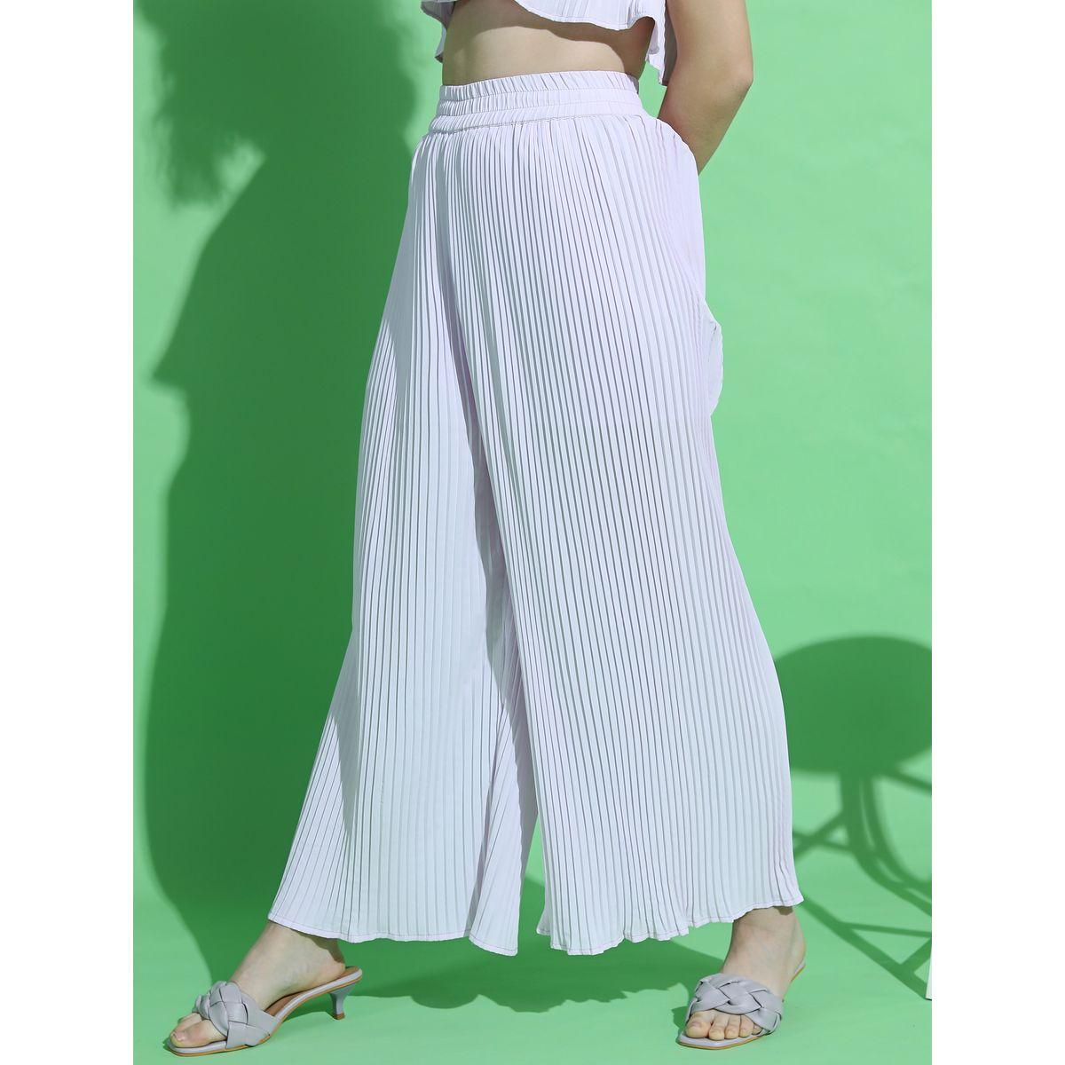 بنطال واسع الأرجل مع كسرات طوكيو توكيز × ستايلي-women-clothing-bottoms-trousers-image-5