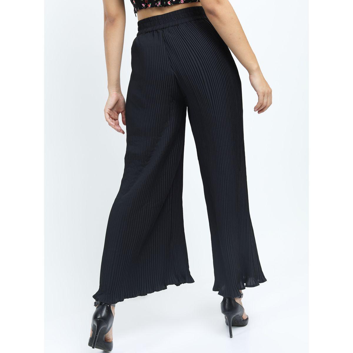 بنطال واسع الأرجل مع كسرات طوكيو توكيز × ستايلي-women-clothing-bottoms-trousers-image-3