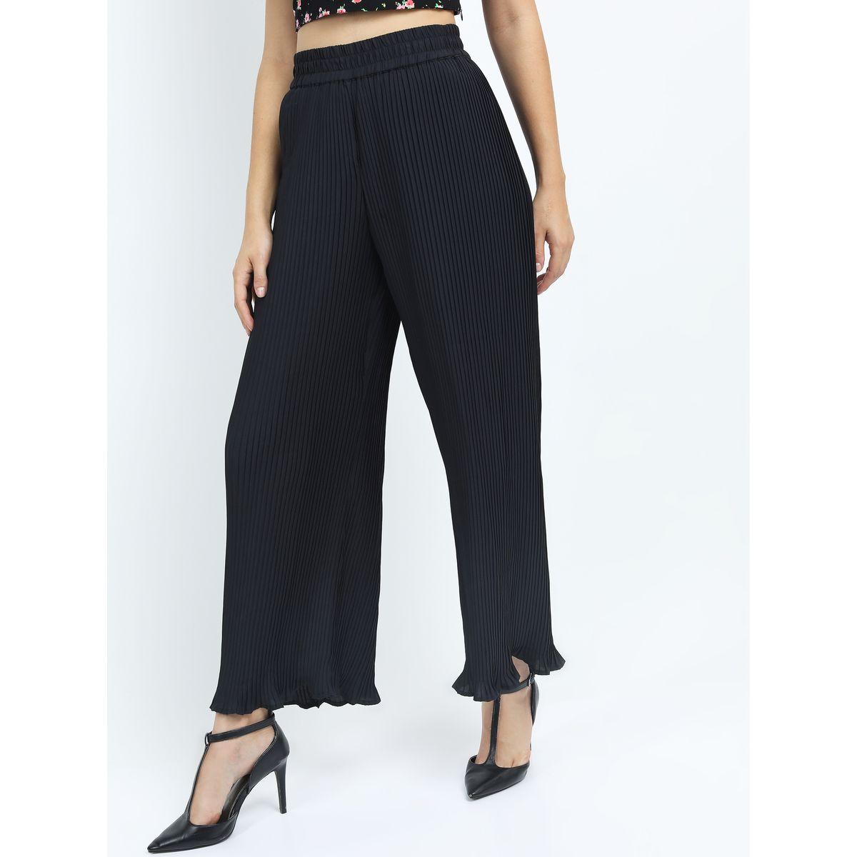 بنطال واسع الأرجل مع كسرات طوكيو توكيز × ستايلي-women-clothing-bottoms-trousers-image-5