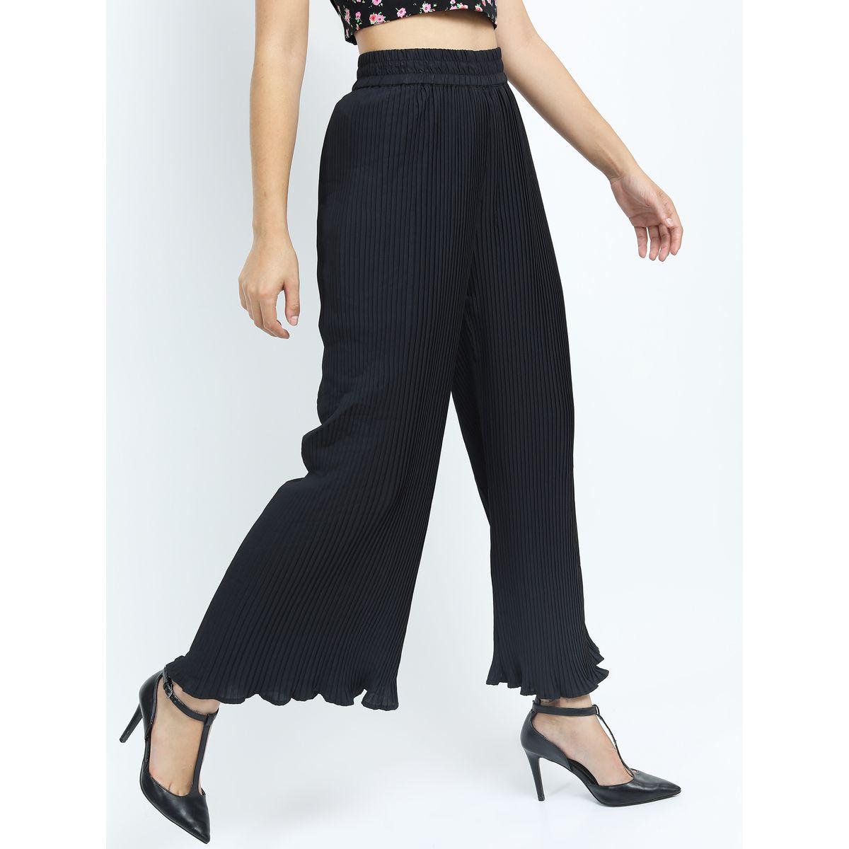 بنطال واسع الأرجل مع كسرات طوكيو توكيز × ستايلي-women-clothing-bottoms-trousers-image-6