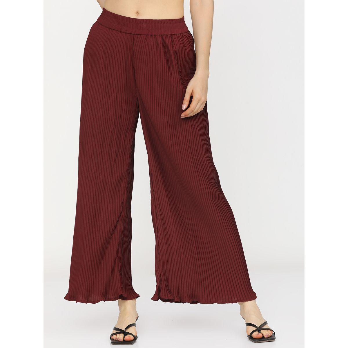 بنطال بليسيه بقصة أرجل واسعة طوكيو توكيز × ستايلي-women-clothing-bottoms-trousers-image-1