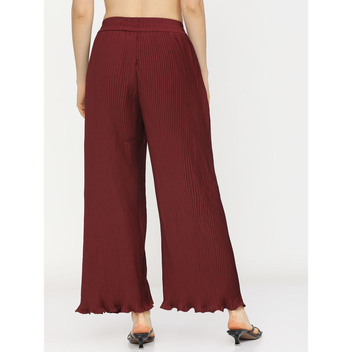 بنطال بليسيه بقصة أرجل واسعة طوكيو توكيز × ستايلي-women-clothing-bottoms-trousers-image-3