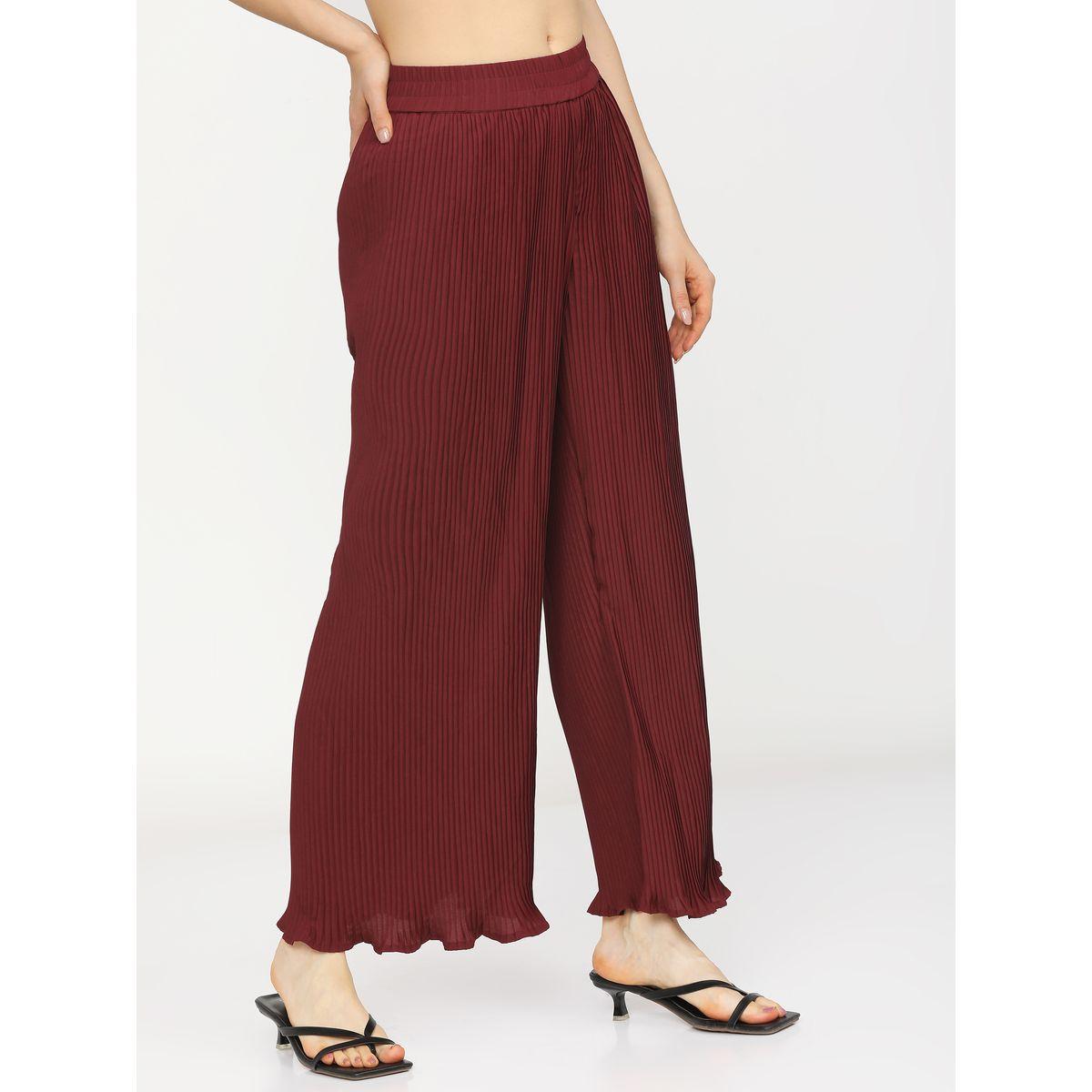 بنطال بليسيه بقصة أرجل واسعة طوكيو توكيز × ستايلي-women-clothing-bottoms-trousers-image-6