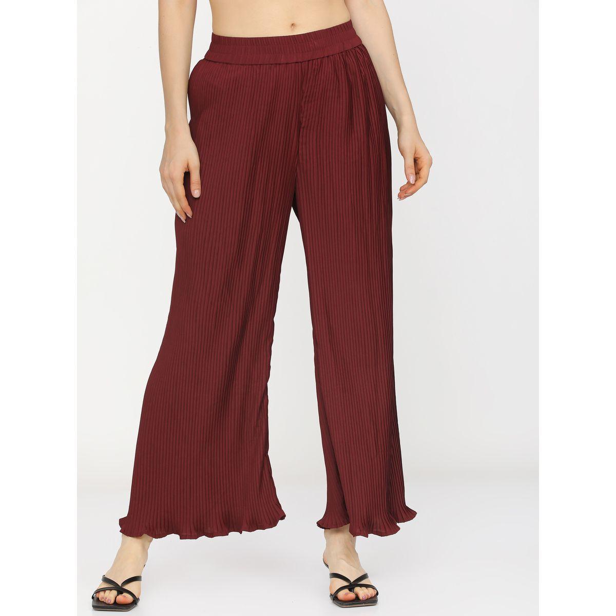 بنطال بليسيه بقصة أرجل واسعة طوكيو توكيز × ستايلي-women-clothing-bottoms-trousers-image-7