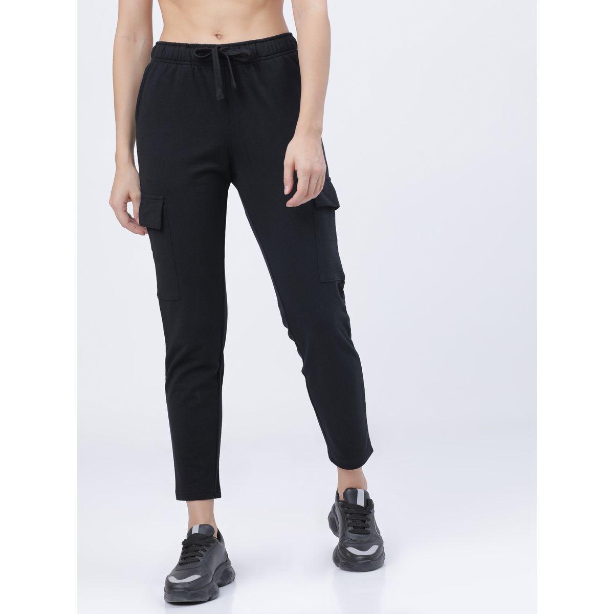 Tokyo Talkies X Styli Solid Cargo Jogger with Drawstring-women-clothing-bottoms-trousers-image-1