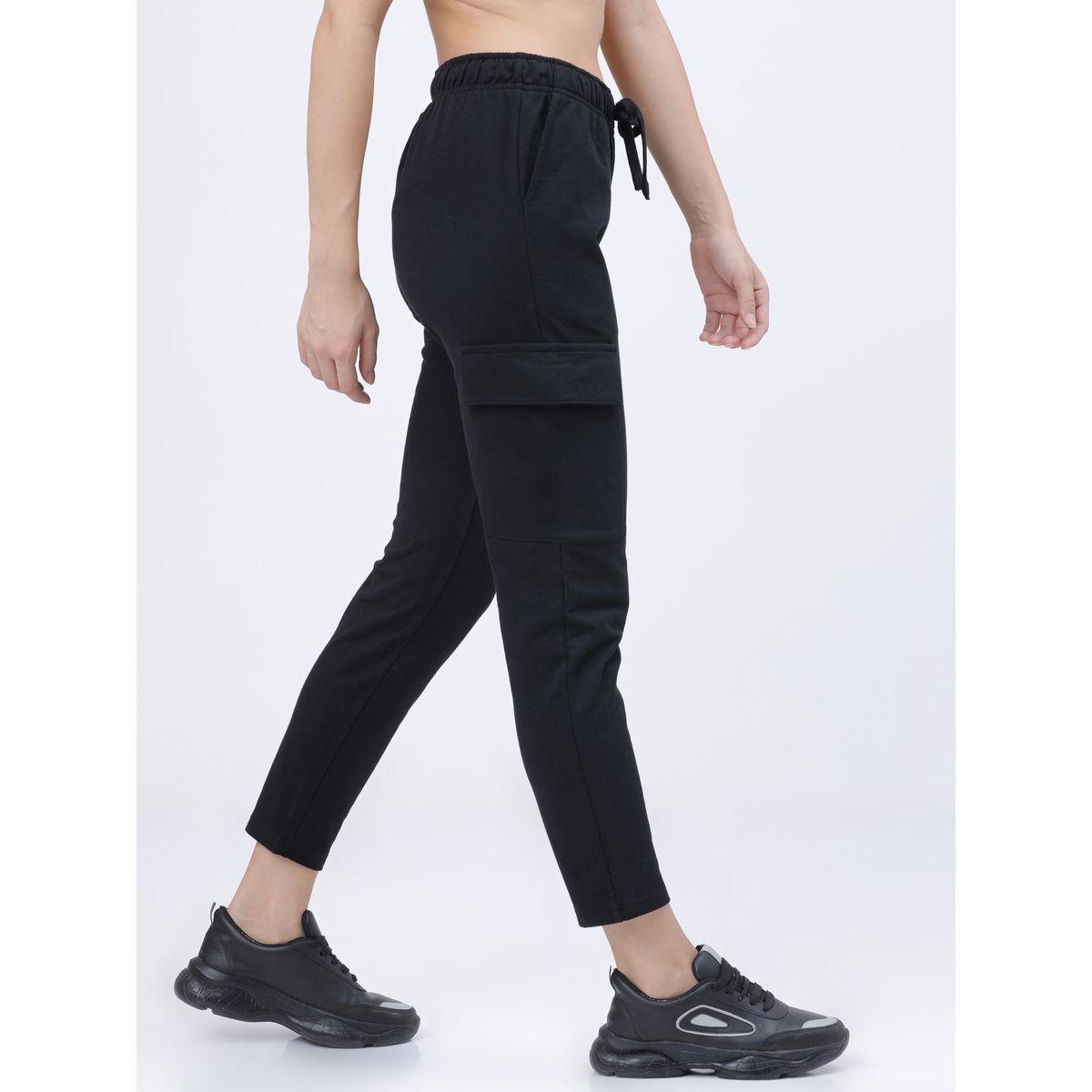 Tokyo Talkies X Styli Solid Cargo Jogger with Drawstring-women-clothing-bottoms-trousers-image-6