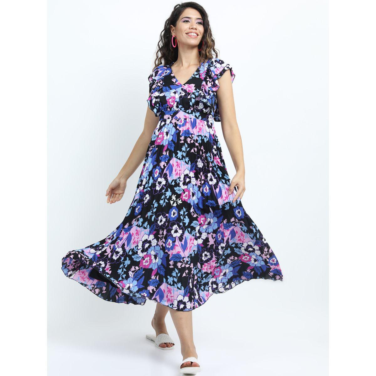 Tokyo Talkies X Styli Ruffle Floral Print Midi Dress-women-clothing-dresses-image-1