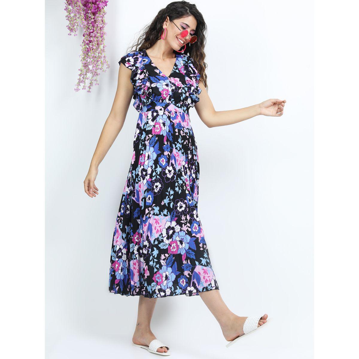 Tokyo Talkies X Styli Ruffle Floral Print Midi Dress-women-clothing-dresses-image-5