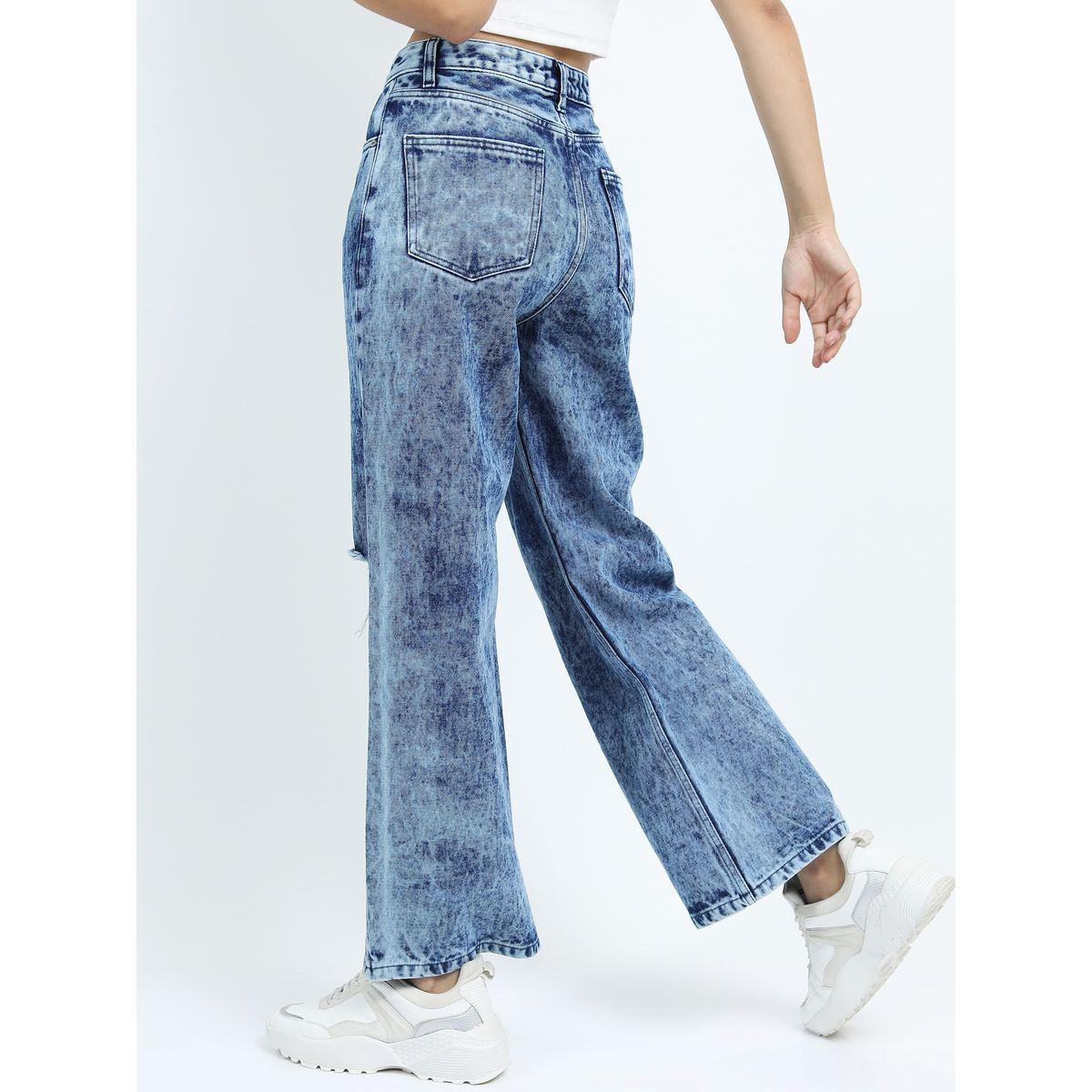 Tokyo Talkies X Styli Distress Mid Rise Wide Leg Jeans-women-clothing-bottoms-jeans-image-3