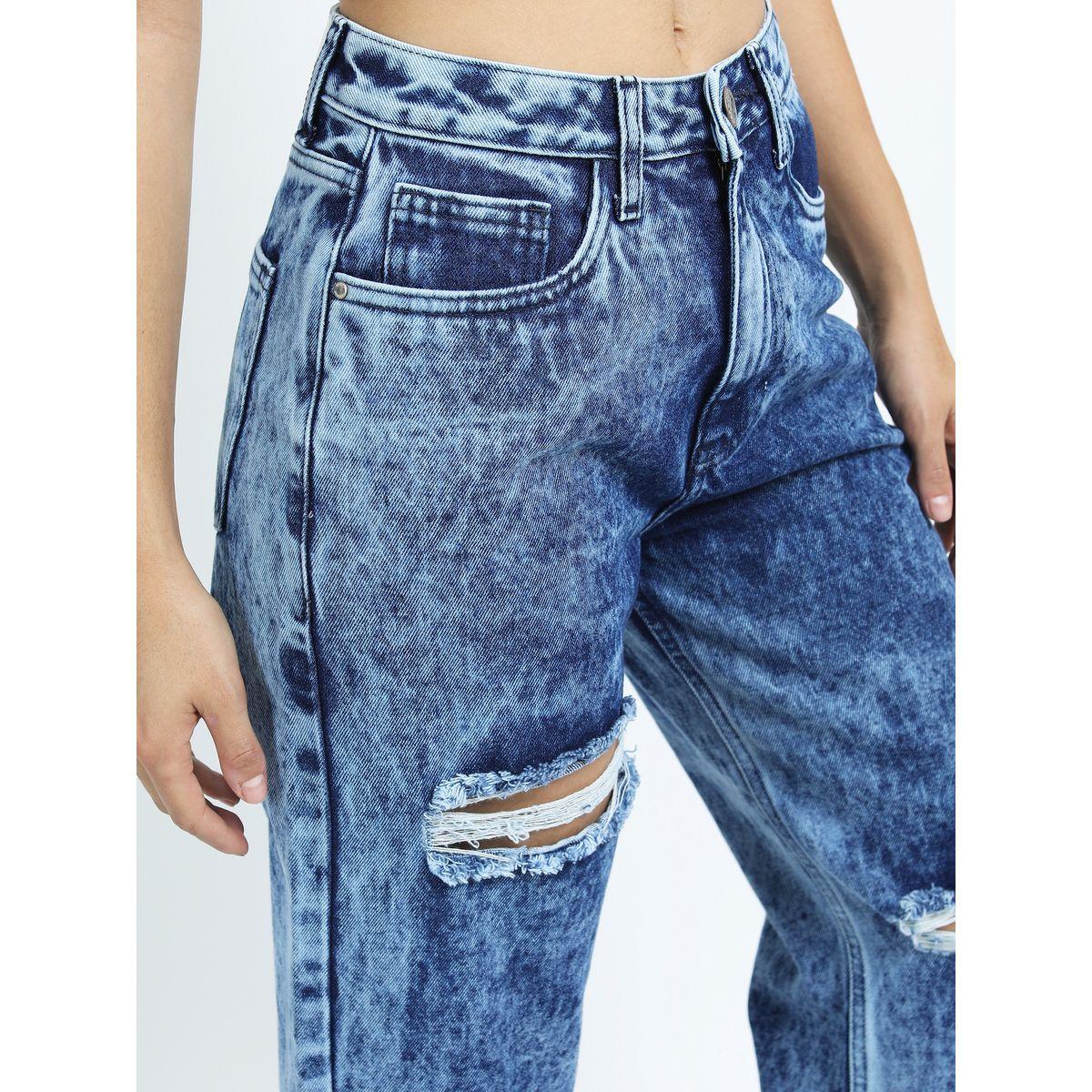 بنطال واسع الأرجل بتفاصيل ممزقة طوكيو توكيز × ستايلي-women-clothing-bottoms-jeans-image-4