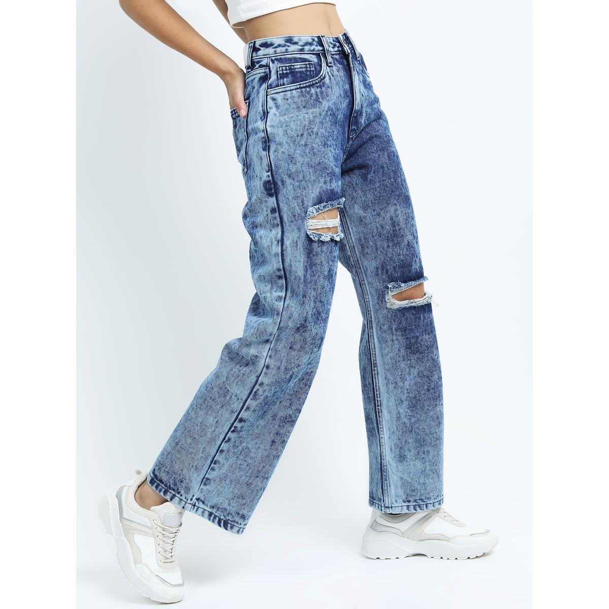 Tokyo Talkies X Styli Distress Mid Rise Wide Leg Jeans-women-clothing-bottoms-jeans-image-6