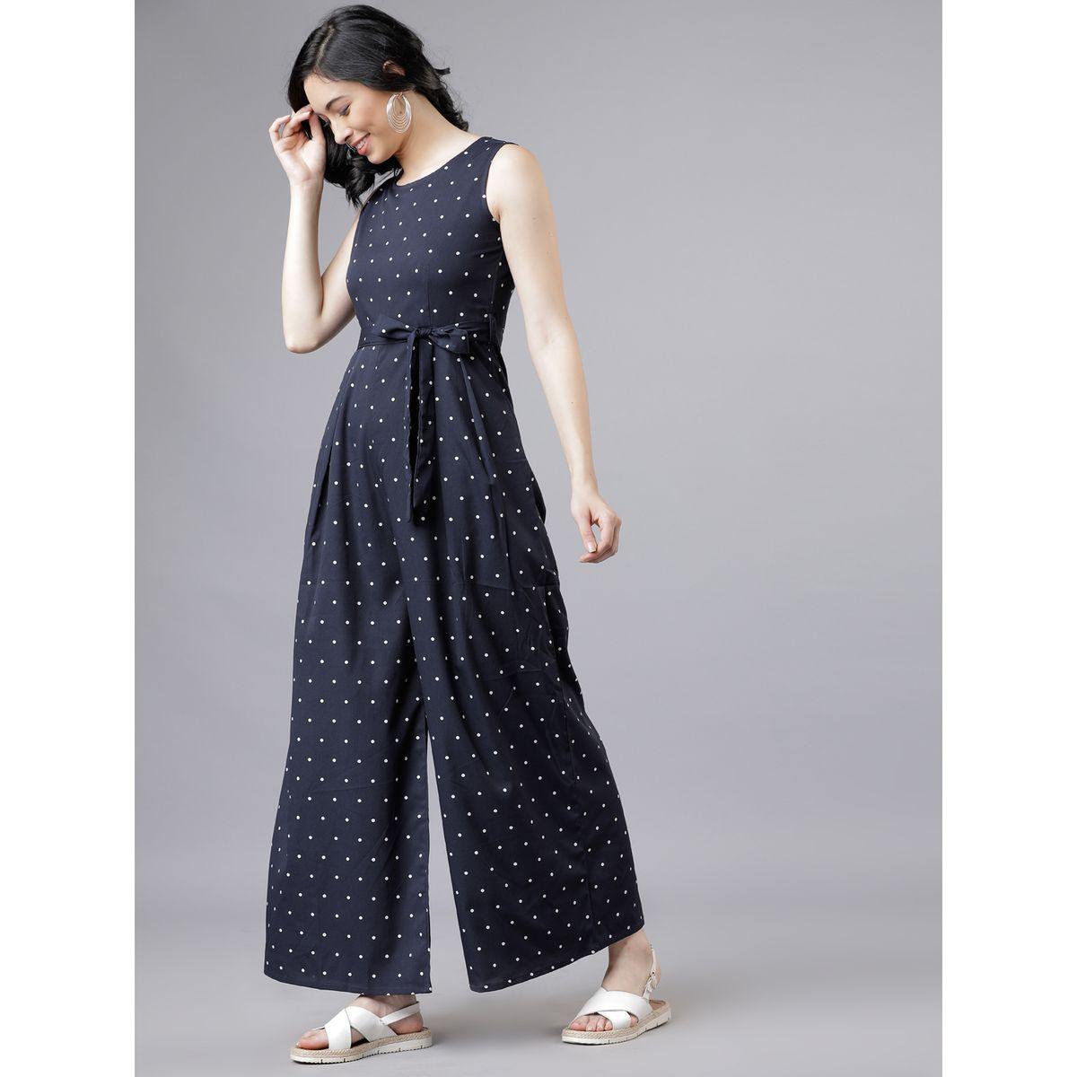 Tokyo Talkies X Styli Polka Dot Print Wide Leg Jumpsuit-women-clothing-jumpsuits-image-2