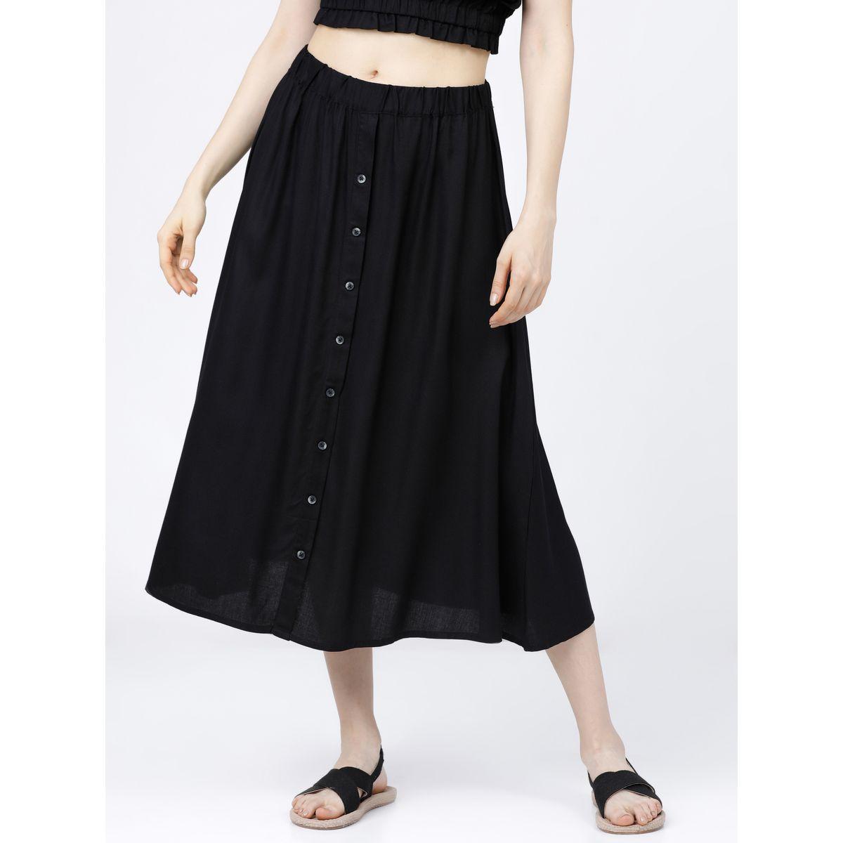 Tokyo Talkies X Styli Button Detail Casual Fit A-Line Skirt-women-clothing-bottoms-skirts-image-1