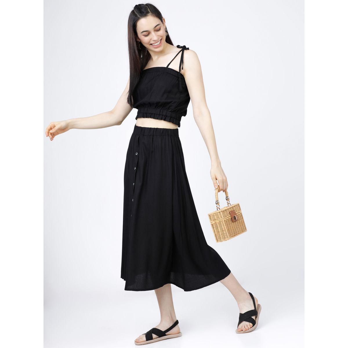 Tokyo Talkies X Styli Button Detail Casual Fit A-Line Skirt-women-clothing-bottoms-skirts-image-2