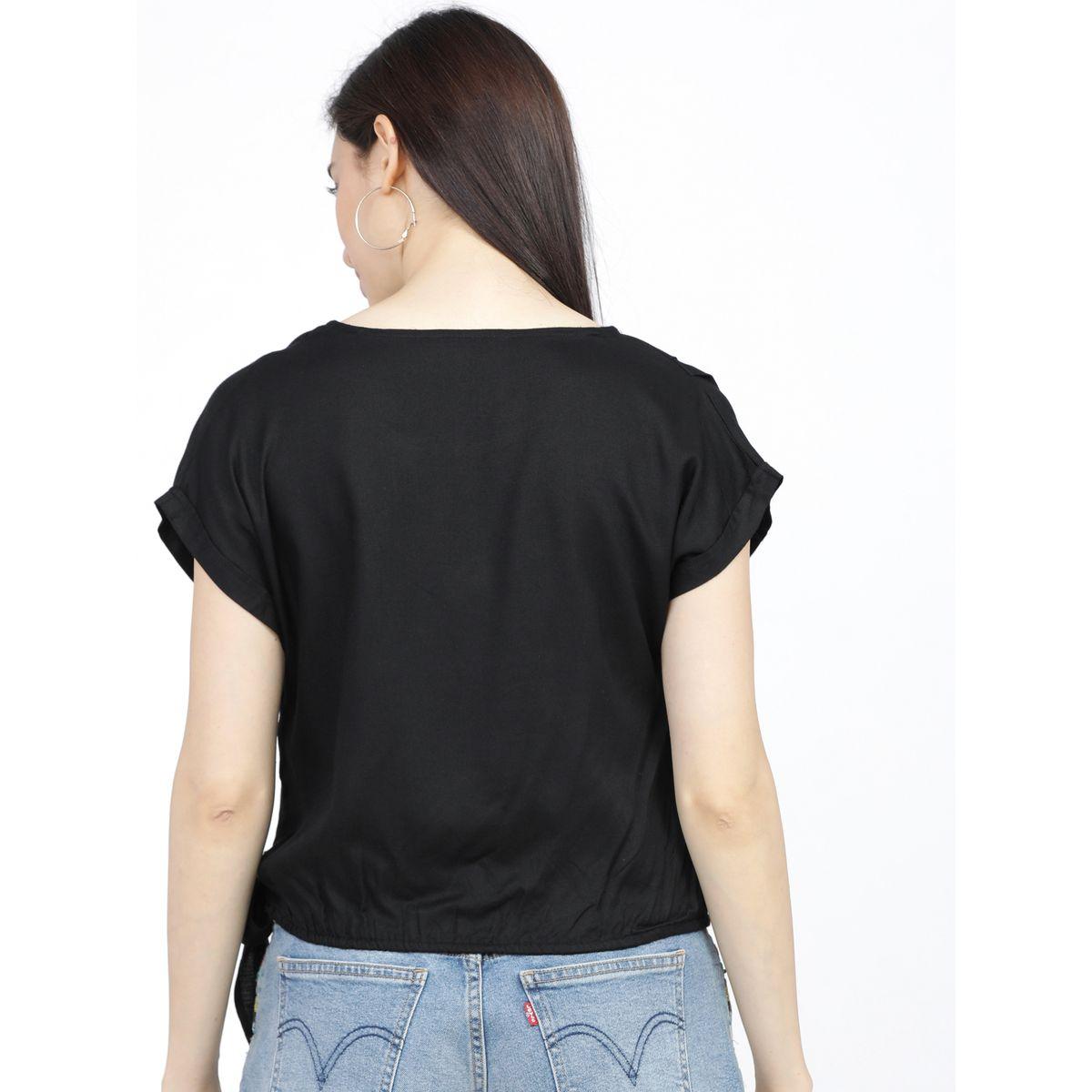 Tokyo Talkies X Styli Solid Tie Up Hem Crop Top-women-clothing-shirtsandblouses-blouses-image-3