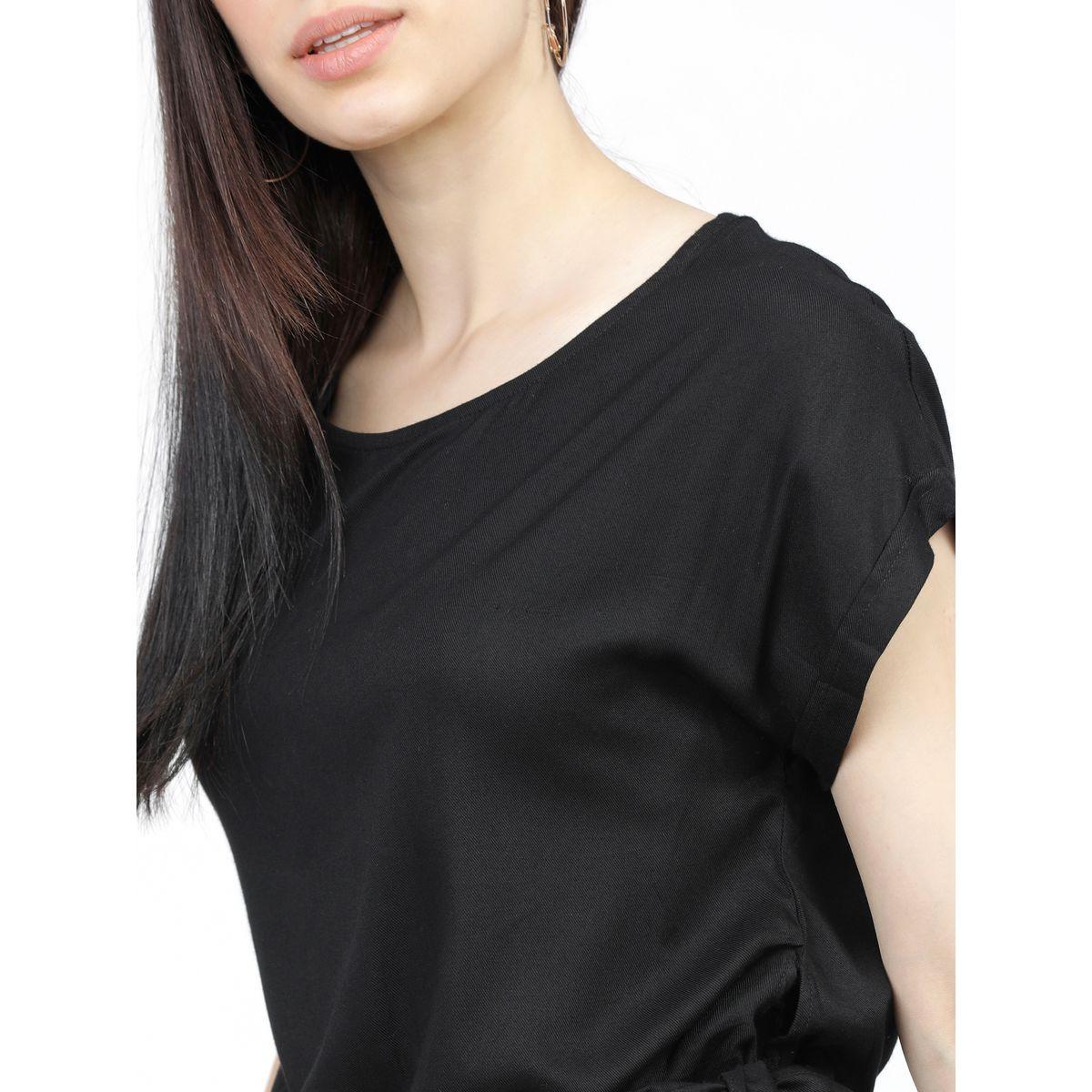 Tokyo Talkies X Styli Solid Tie Up Hem Crop Top-women-clothing-shirtsandblouses-blouses-image-4