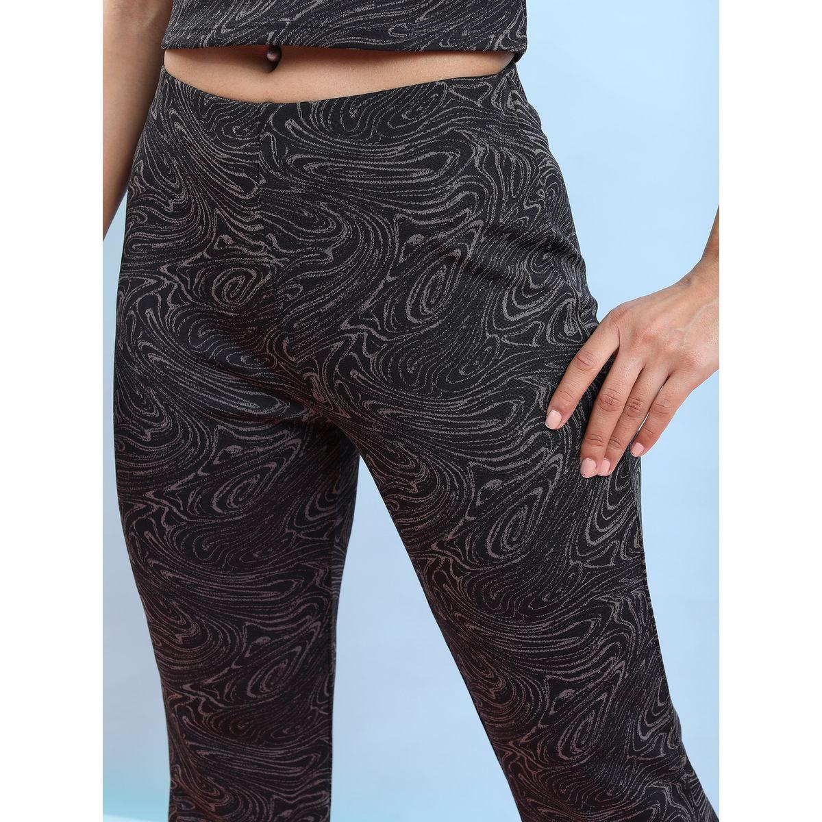 Tokyo Talkies X Styli Marble Printed Bootcut Trousers-women-clothing-bottoms-trousers-image-4