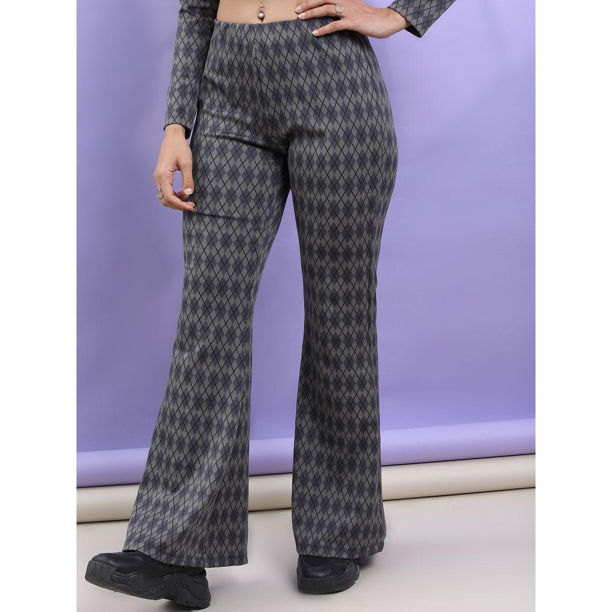 Tokyo Talkies X Styli Diamond AOP Flared Pant-women-clothing-bottoms-trousers-image-5