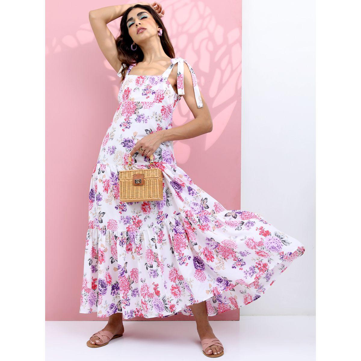 Tokyo Talkies X Styli Tie Sleeves Floral Print Tiered Maxi Dress-women-clothing-dresses-image-2
