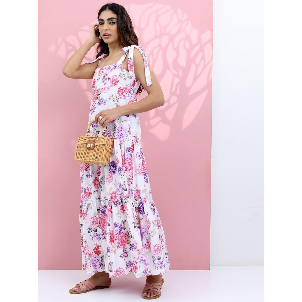 Tokyo Talkies X Styli Tie Sleeves Floral Print Tiered Maxi Dress-women-clothing-dresses-image-5