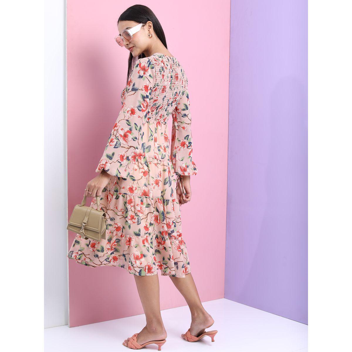فستان بكسرات مطبع بزهور طوكيو توكيز × ستايلي-women-clothing-dresses-image-3