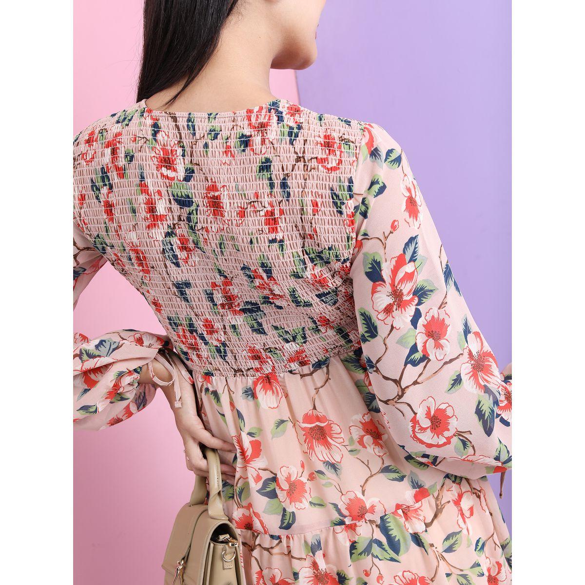 فستان بكسرات مطبع بزهور طوكيو توكيز × ستايلي-women-clothing-dresses-image-6