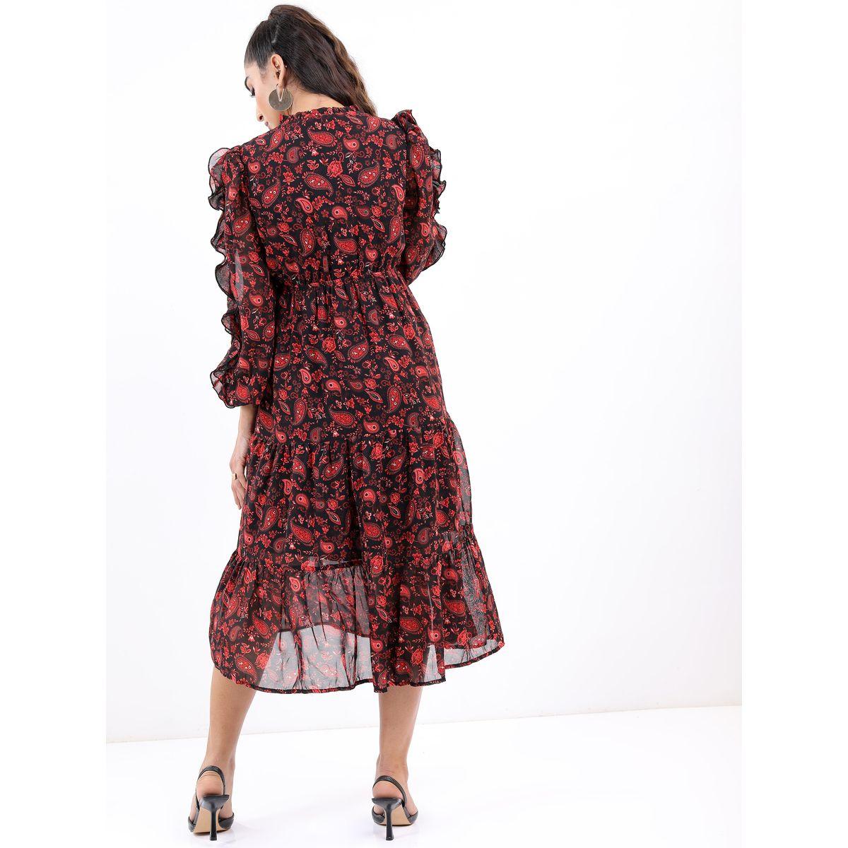 فستان ميدي مطبع بطبعات بيزلي طوكيو توكيز × ستايلي-women-clothing-dresses-image-3