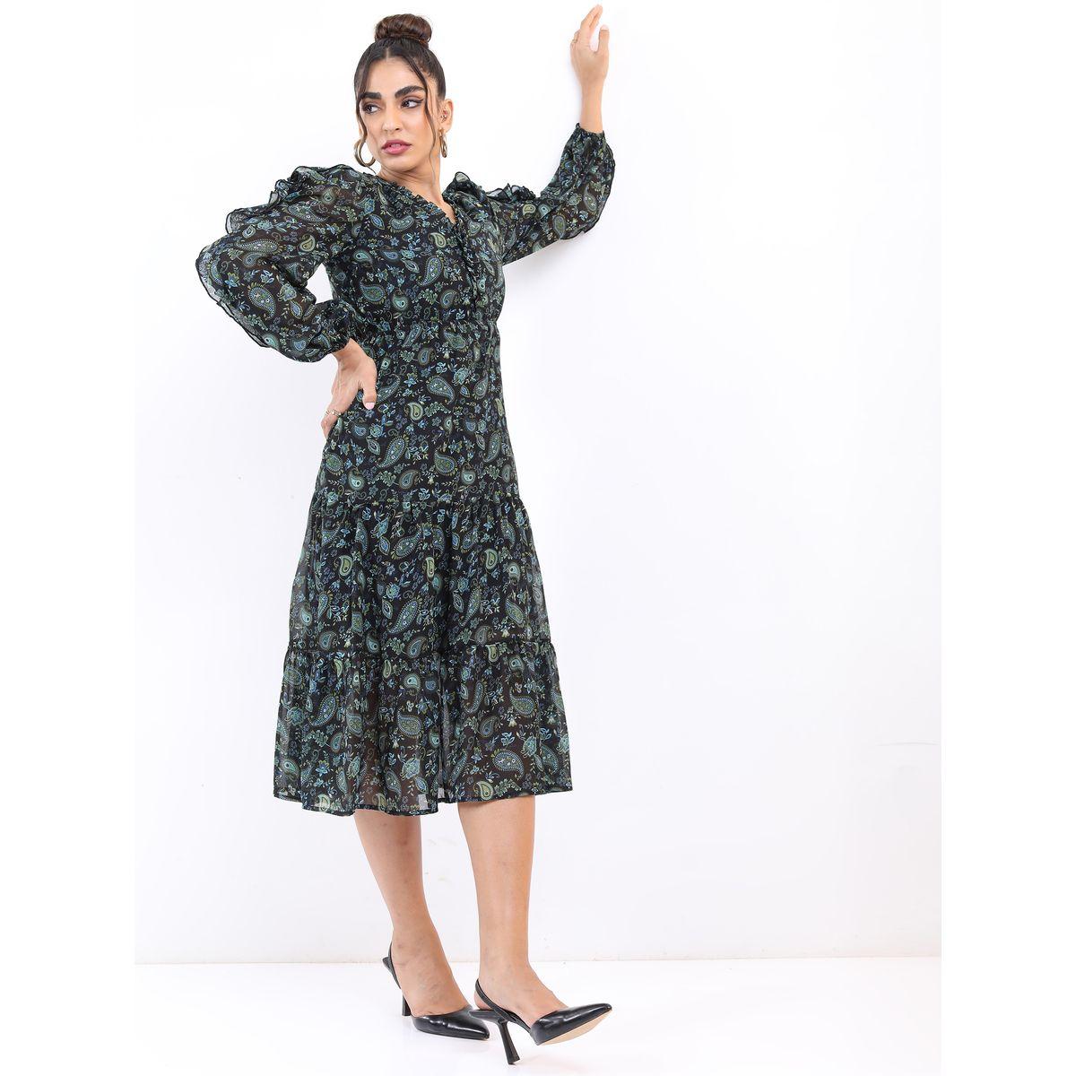 فستان ميدي مطبع بطبعات بيزلي طوكيو توكيز × ستايلي-women-clothing-dresses-image-5