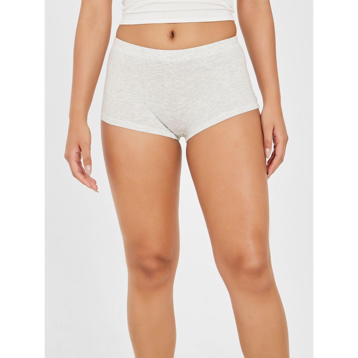Styli Pack of 3 - Solid Cotton Elasticated Waistband Boyshorts-women-clothing-lingerie-panties-image-3