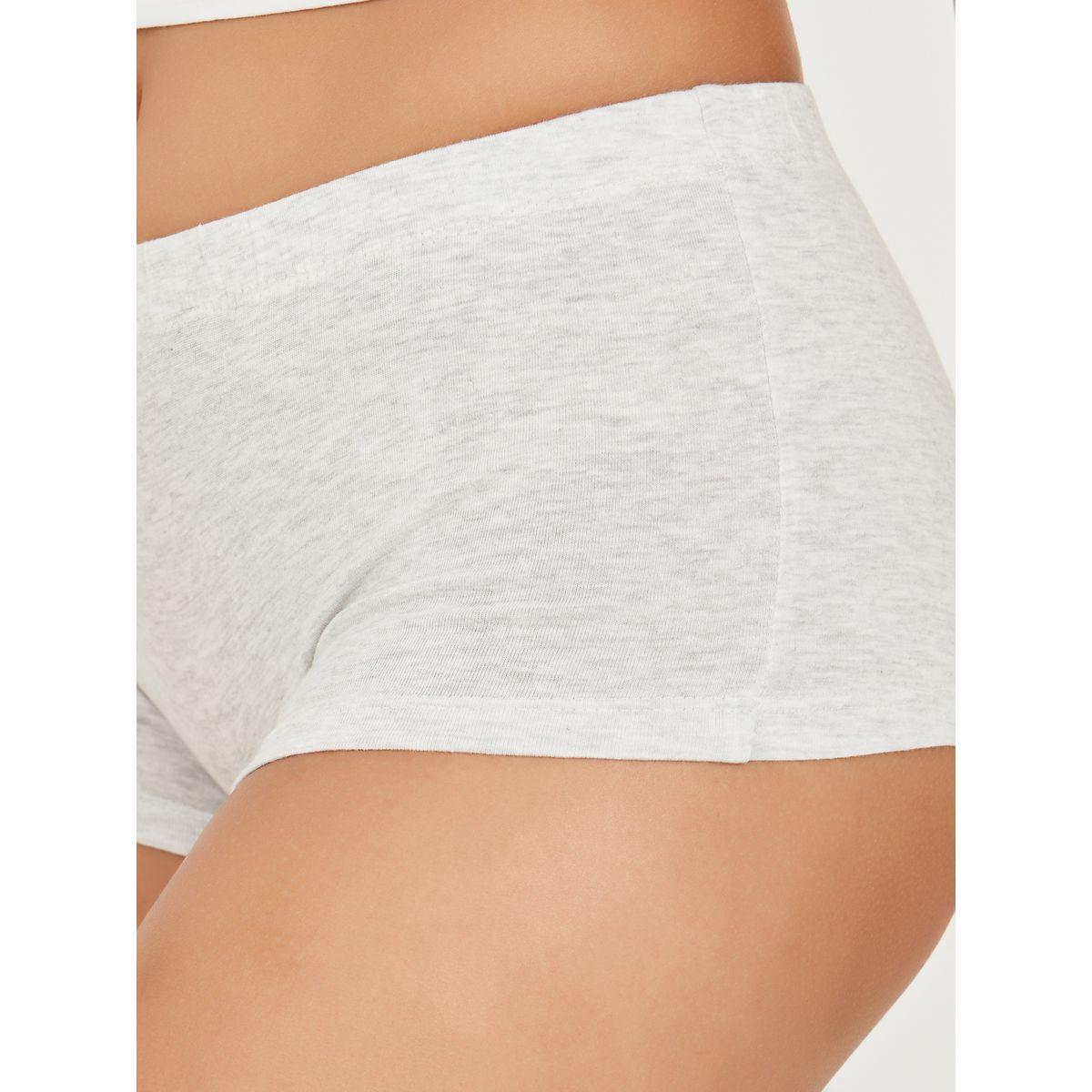 Styli Pack of 3 - Solid Cotton Elasticated Waistband Boyshorts-women-clothing-lingerie-panties-image-4