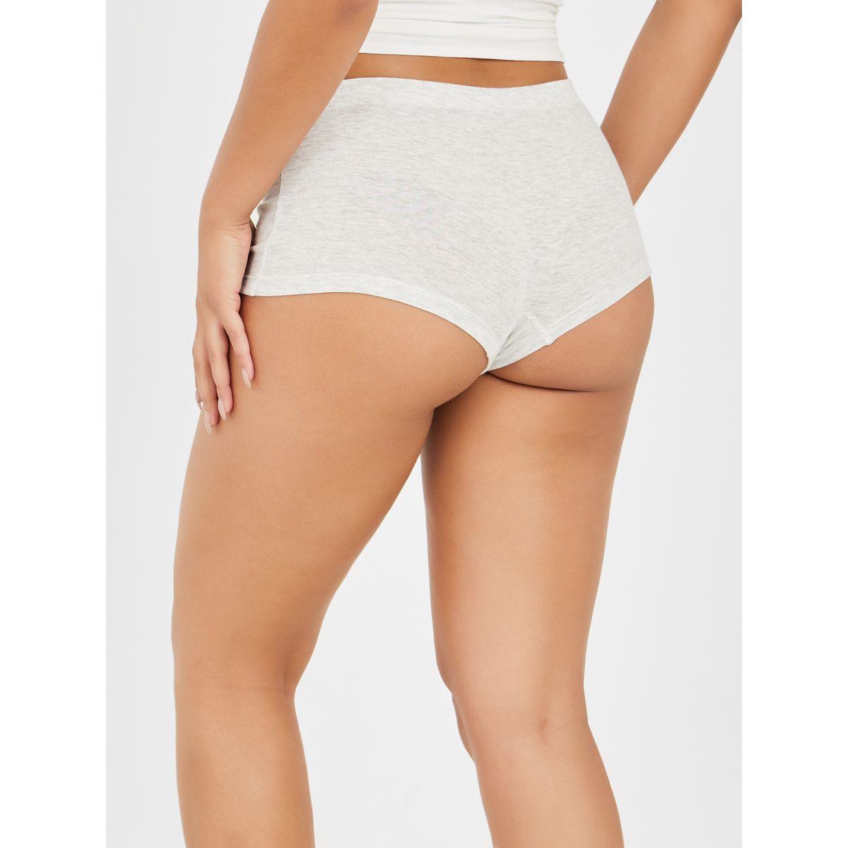 Styli Pack of 3 - Solid Cotton Elasticated Waistband Boyshorts-women-clothing-lingerie-panties-image-5