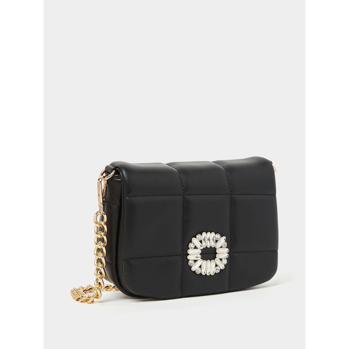 Styli Embellished Flap Over Quilted Crossbody Bag-women-bagsandwallets-handbags-image-1