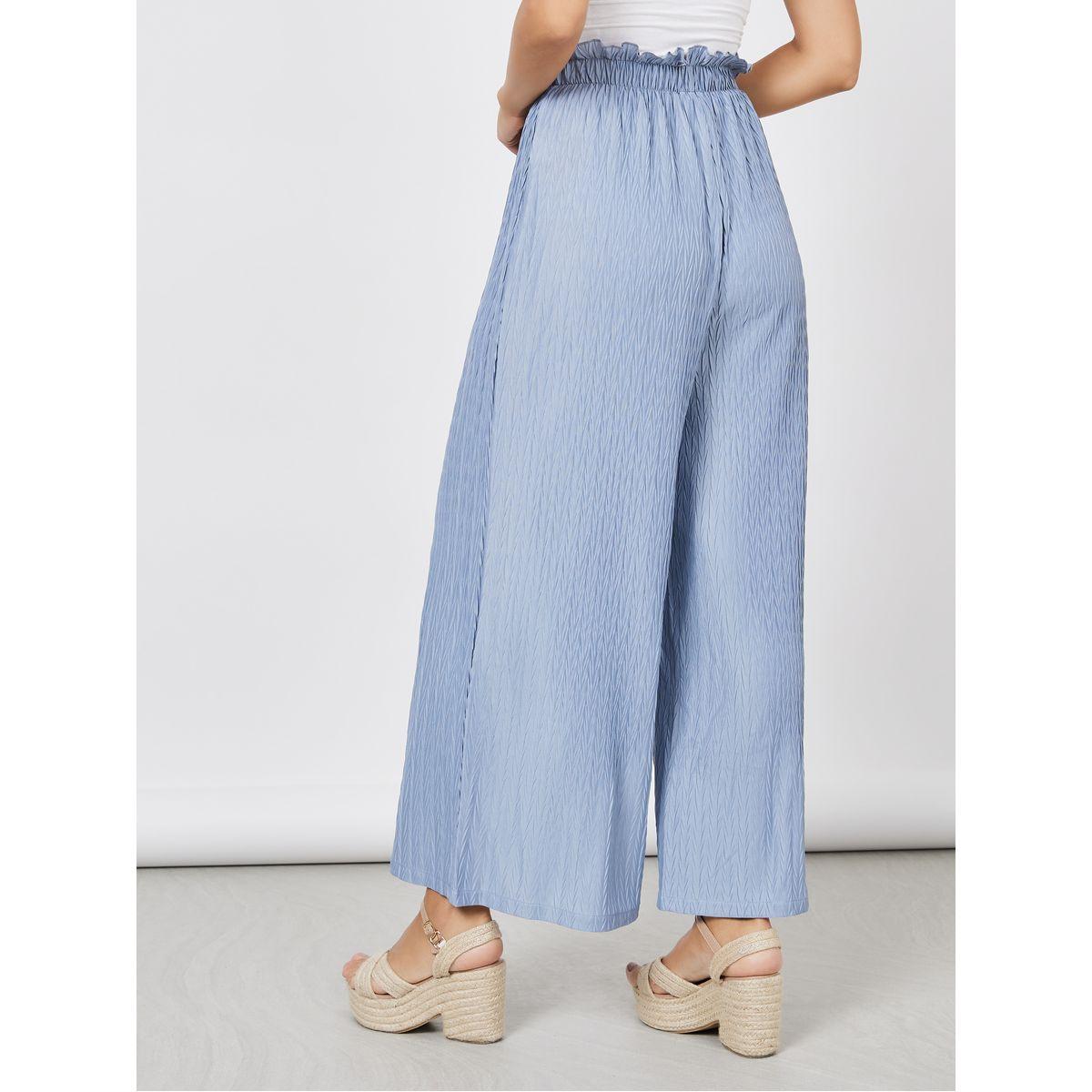 Styli High Rise Textured Wide Leg Pants-women-clothing-bottoms-trousers-image-4