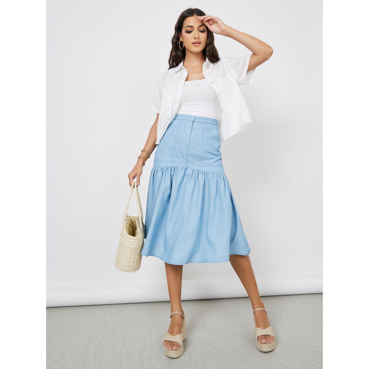 تنورة ميدي دنيم كاجوال-women-clothing-bottoms-skirts-image-2