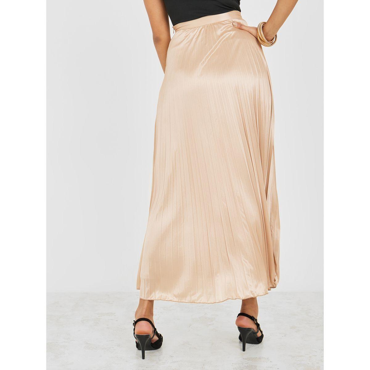 Styli Pleated Shiny Maxi Skirt-women-clothing-bottoms-skirts-image-4