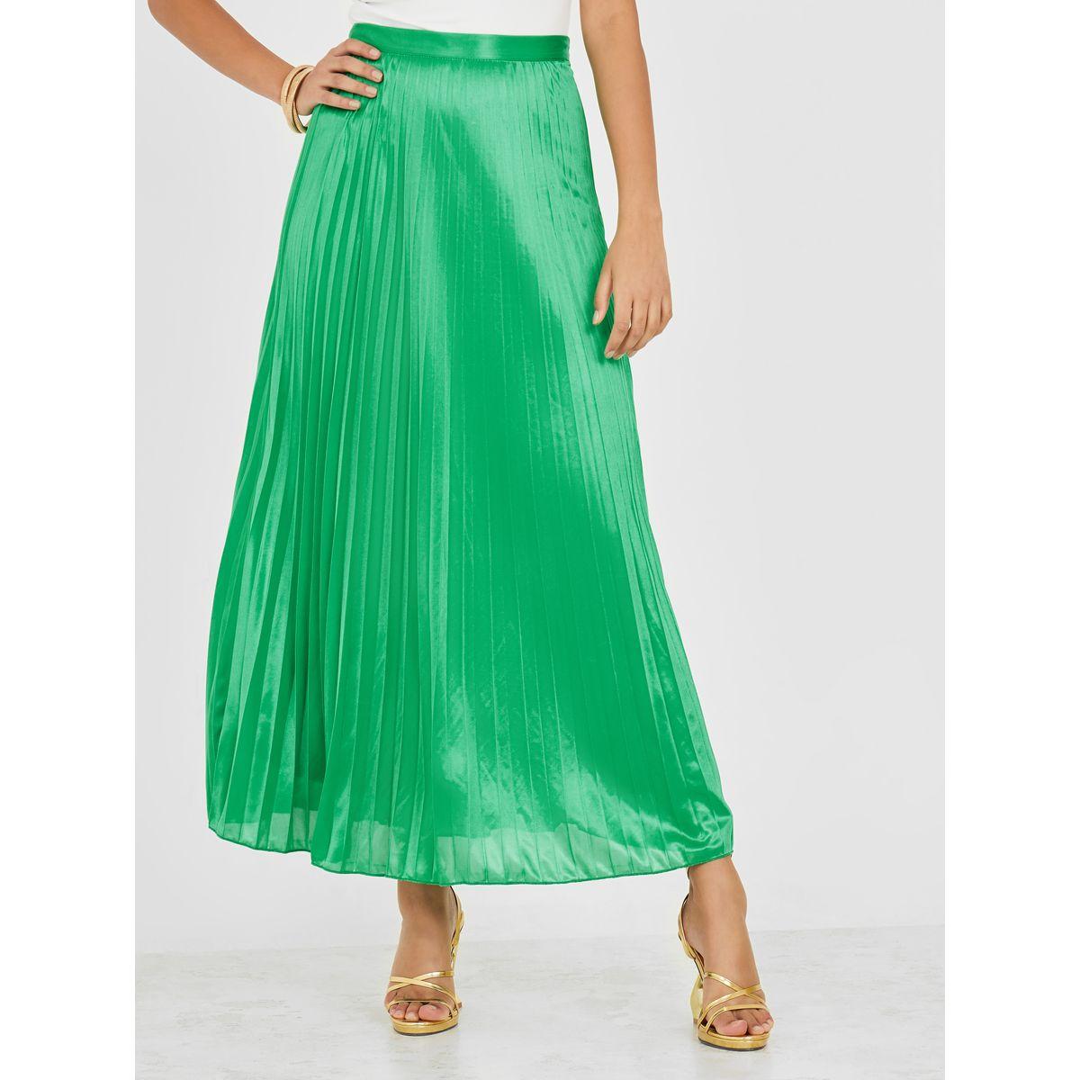 تنورة طويلة بتفاصيل براقة وكسرات-women-clothing-bottoms-skirts-image-2