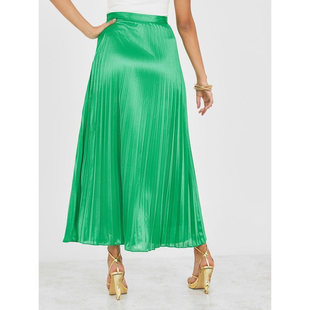 تنورة طويلة بتفاصيل براقة وكسرات-women-clothing-bottoms-skirts-image-4