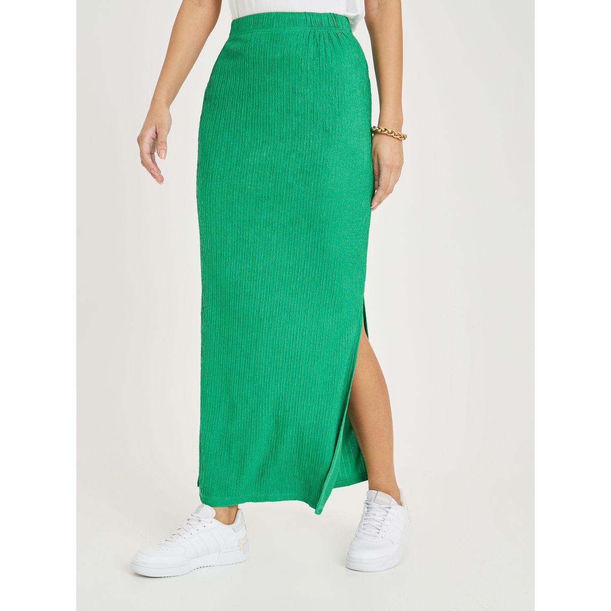 Styli Plisse Side Slit Maxi Skirt-women-clothing-bottoms-skirts-image-2