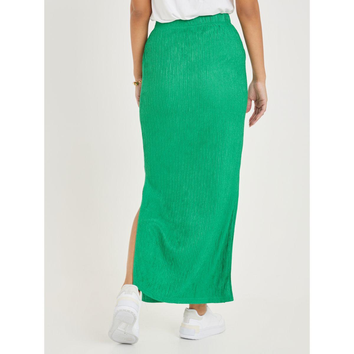 Styli Plisse Side Slit Maxi Skirt-women-clothing-bottoms-skirts-image-5