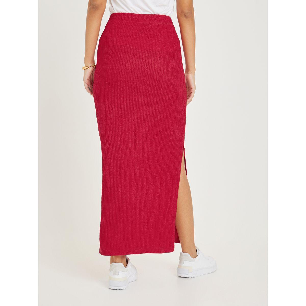 Styli Plisse Side Slit Maxi Skirt-women-clothing-bottoms-skirts-image-4